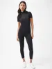 Women's Plant-Stretch Zipped Top—black sold by Pangaia