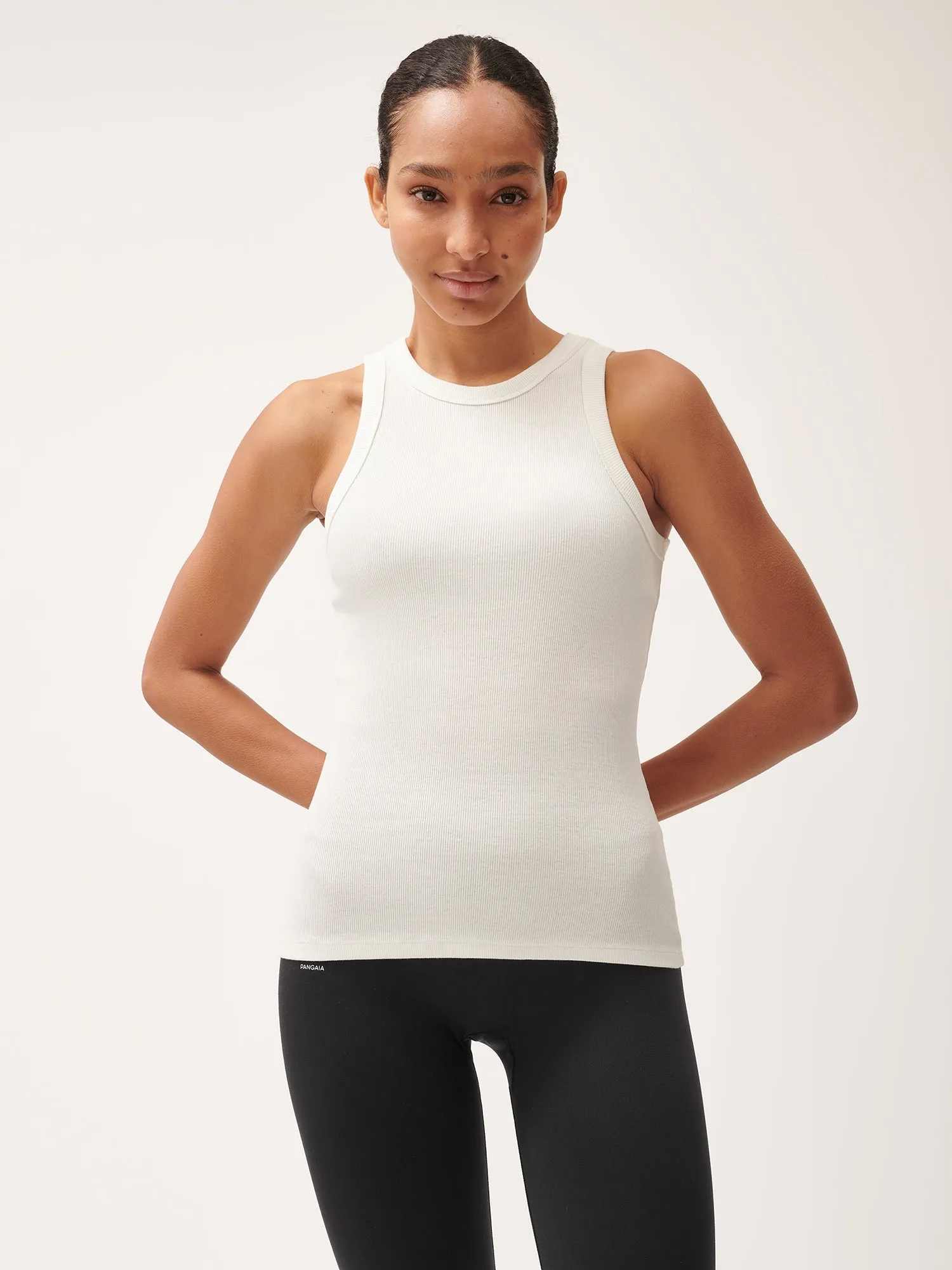 Sale Women's 365 Lightweight Rib Tank Top—off-white sold by Pangaia product image thumbnail 2