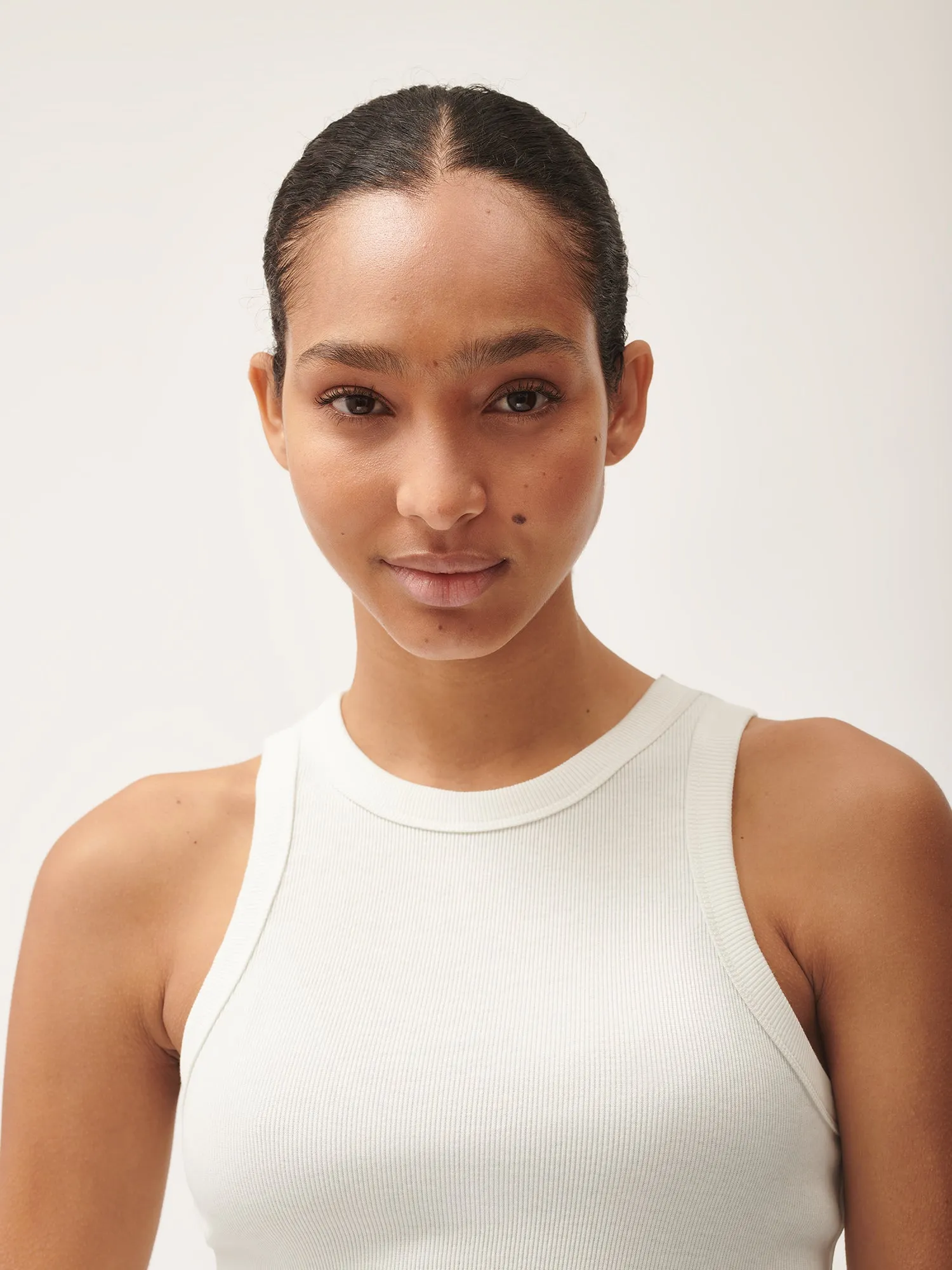 Sale Women's 365 Lightweight Rib Tank Top—off-white sold by Pangaia product image thumbnail 4