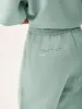 Women's Aloe Linen Trousers—eucalyptus blue sold by Pangaia