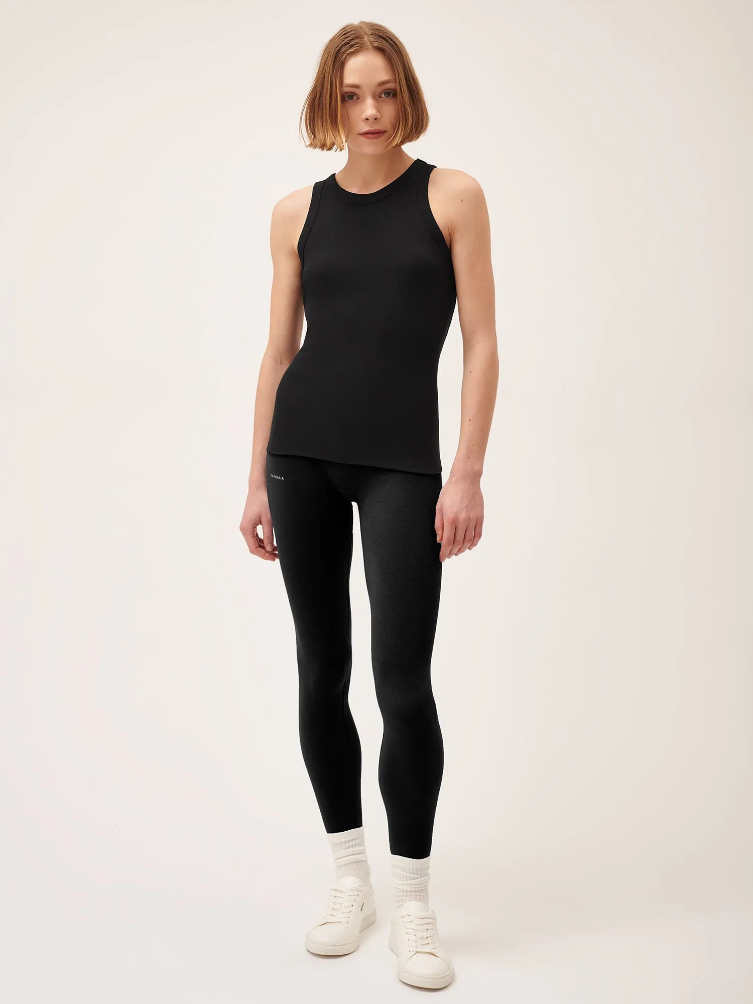 Sale Women's 365 Lightweight Rib Tank Top—black sold by Pangaia product image thumbnail 2