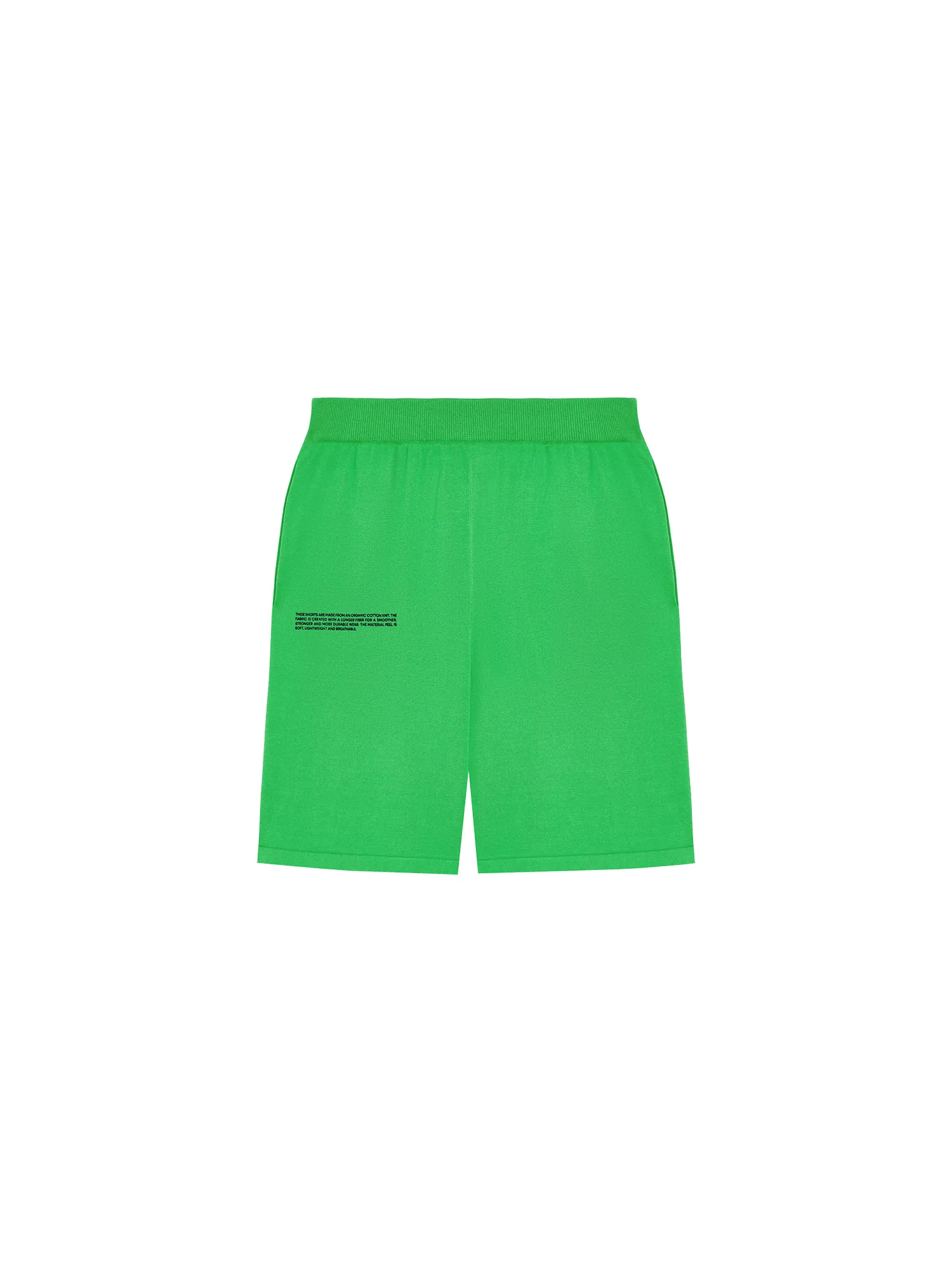 Womens Organic Cotton Knit Shorts—jade green sold by Pangaia