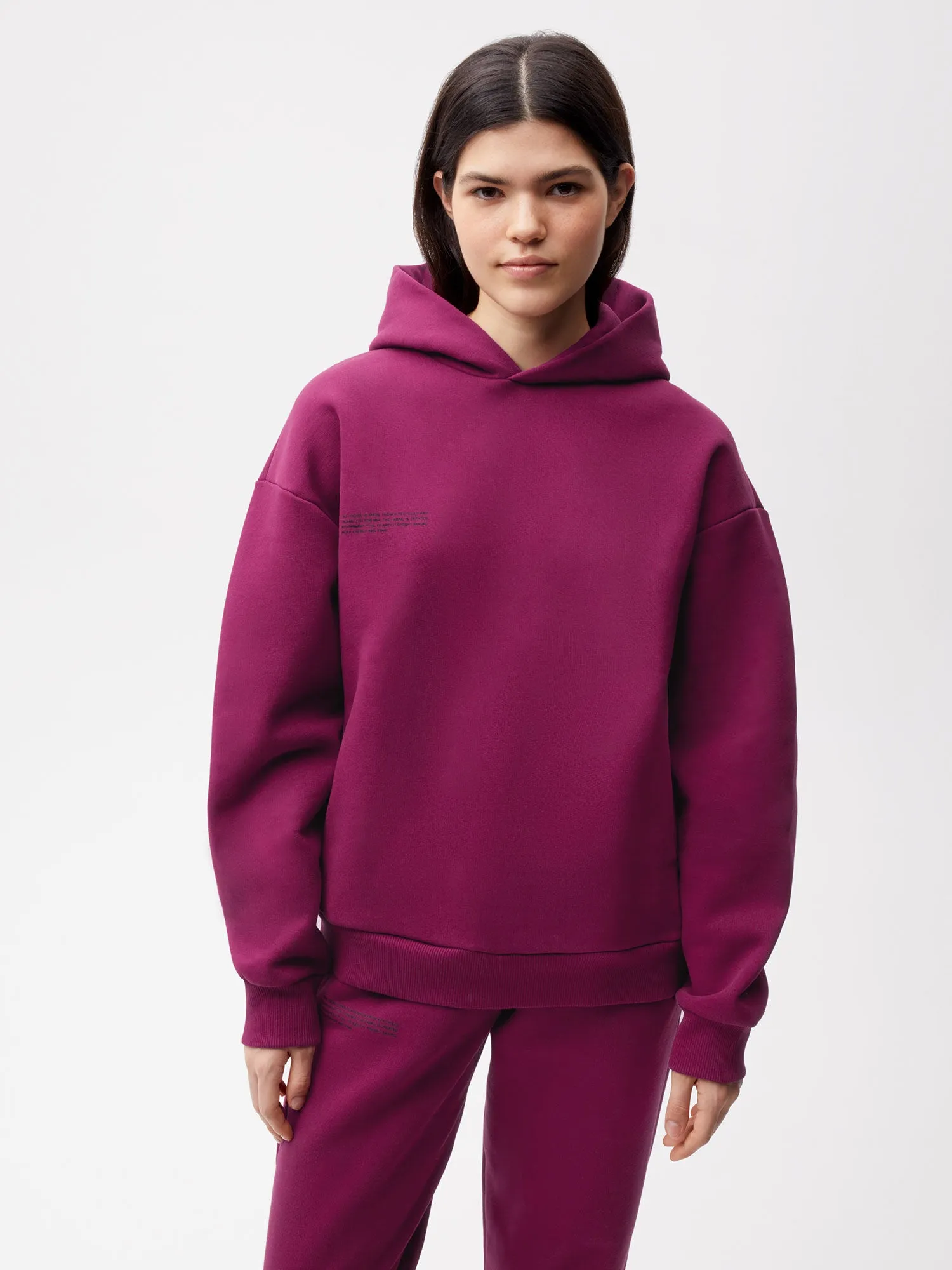 Womens 365 Heavyweight Hoodie—plum purple sold by Pangaia product image thumbnail 2