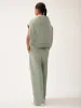 Womens 365 Midweight Straight Leg Track Pants—moss green sold by Pangaia