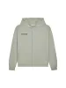 Womens 365 Midweight Snap Button Hoodie—moss green sold by Pangaia