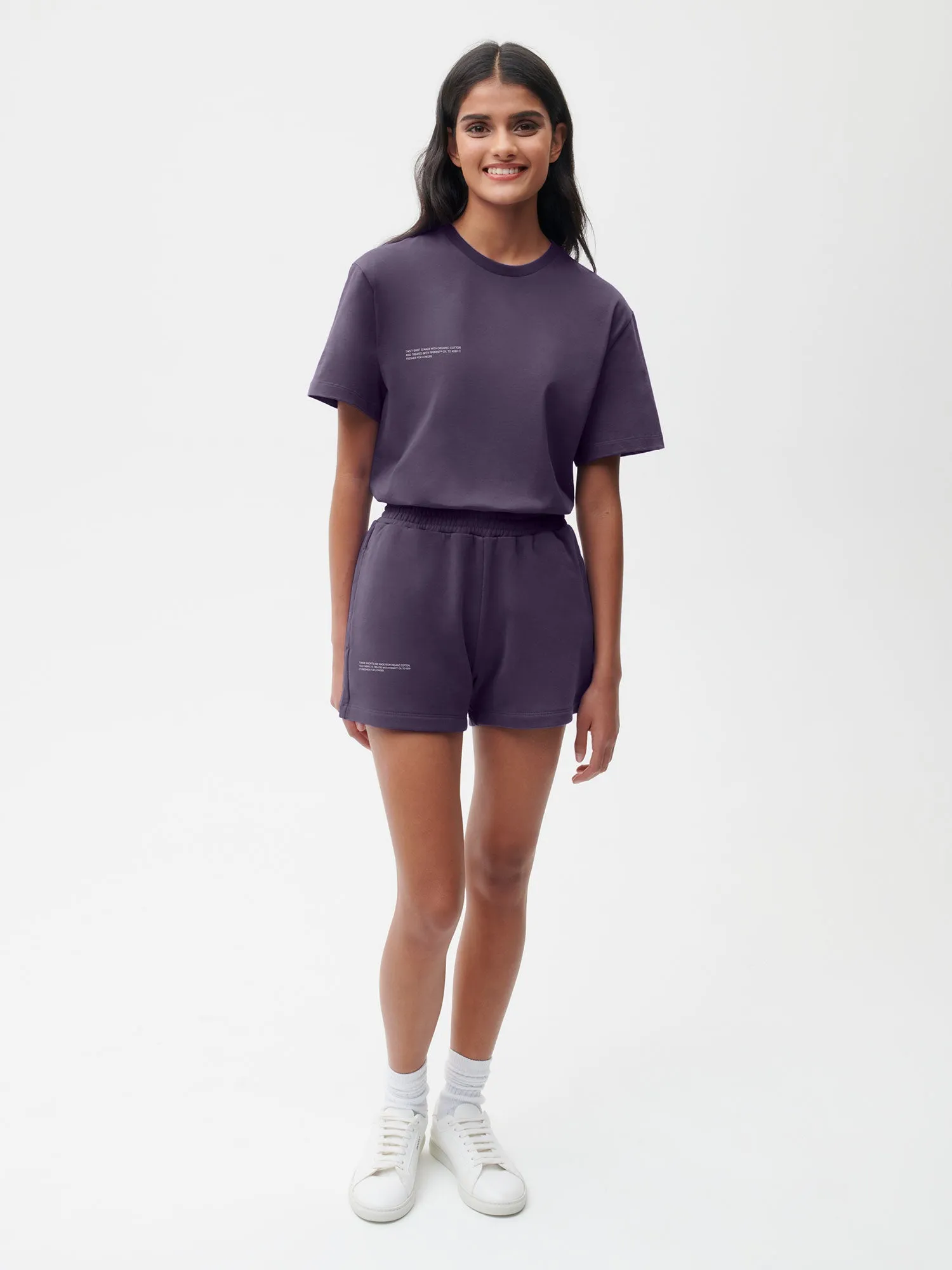 Archive Fruitful 365 Midweight Organic Cotton Shorts—blackberry purple sold by Pangaia product image thumbnail 2