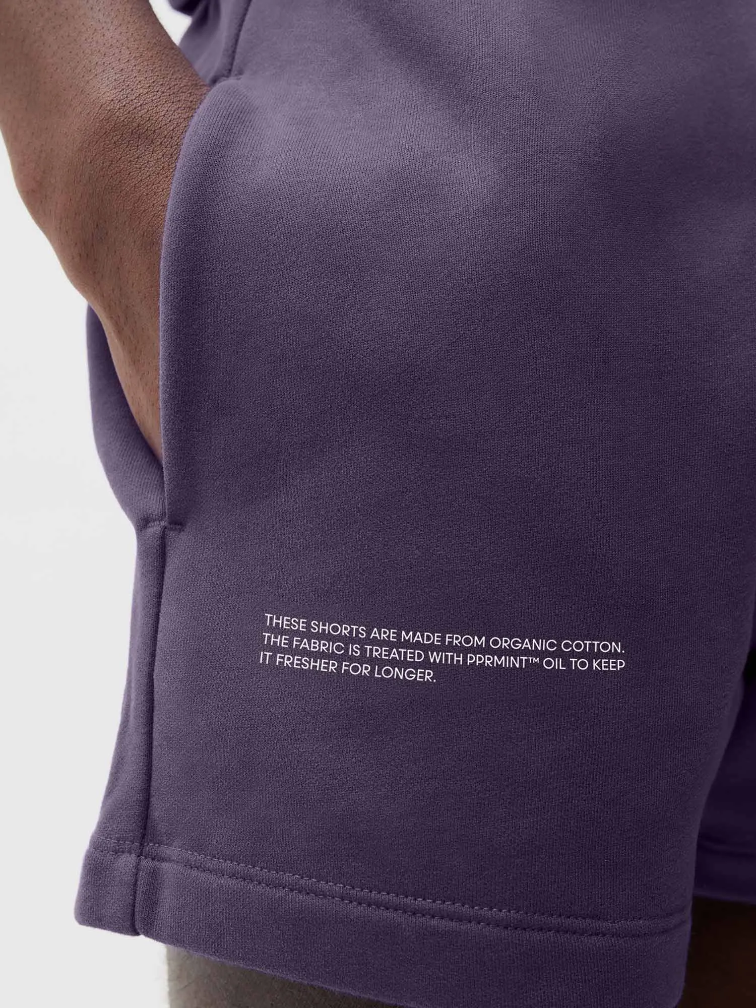 Archive Fruitful 365 Midweight Organic Cotton Shorts—blackberry purple sold by Pangaia product image thumbnail 5