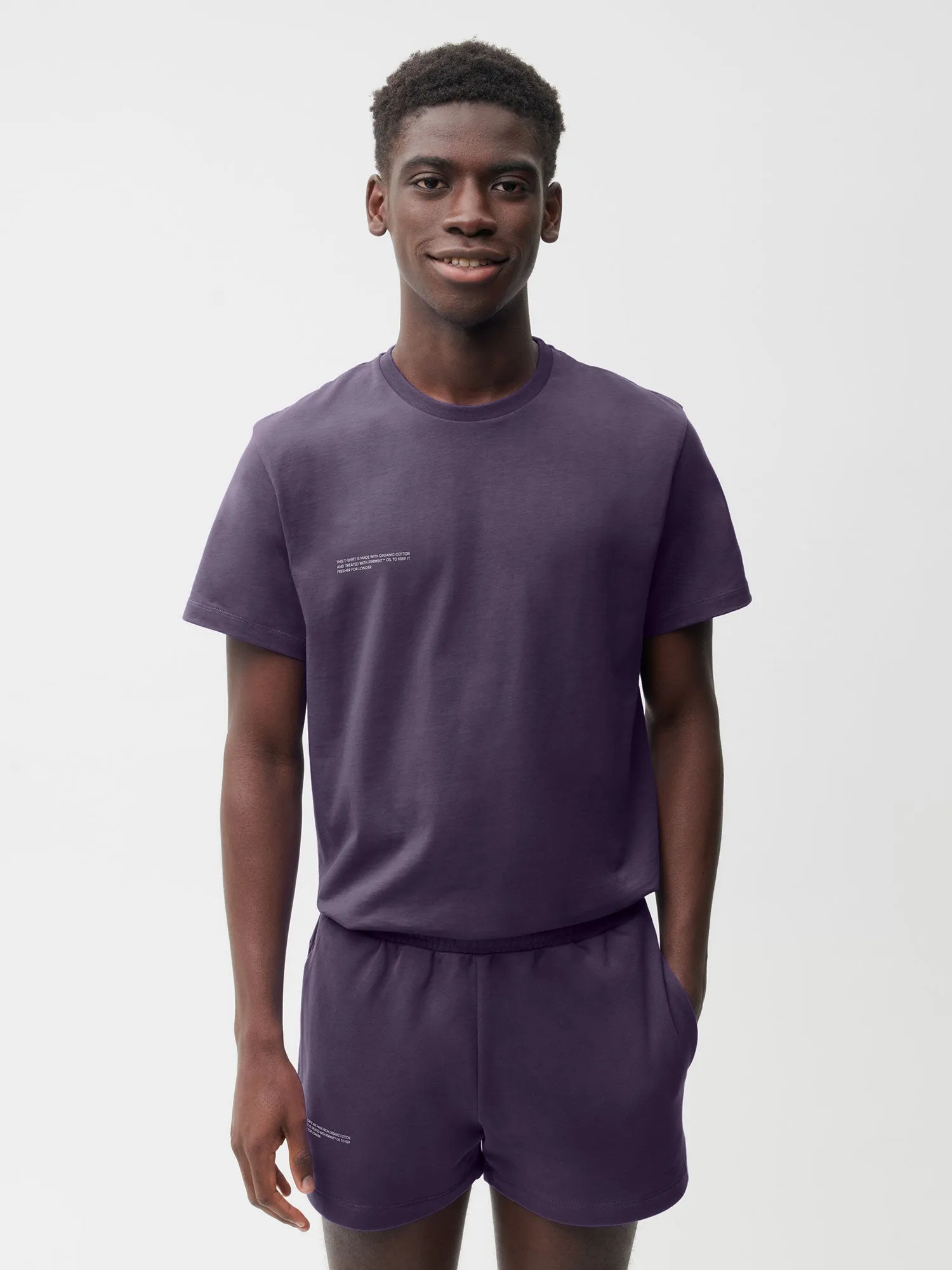 Archive Fruitful 365 Midweight Organic Cotton Shorts—blackberry purple sold by Pangaia product image thumbnail 3
