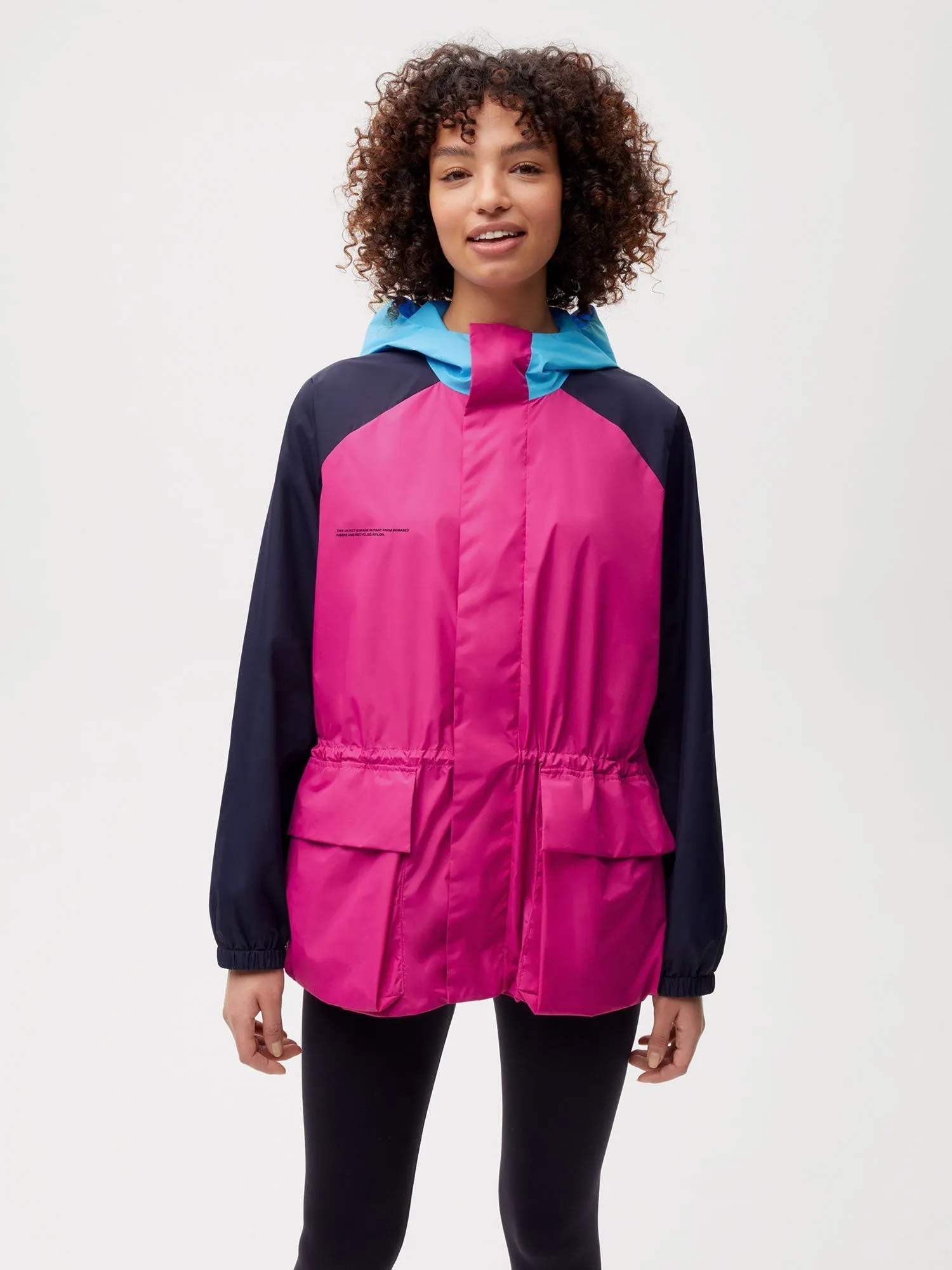 Recycled Nylon Color Block Jacket—foxglove pink sold by Pangaia product image thumbnail 2