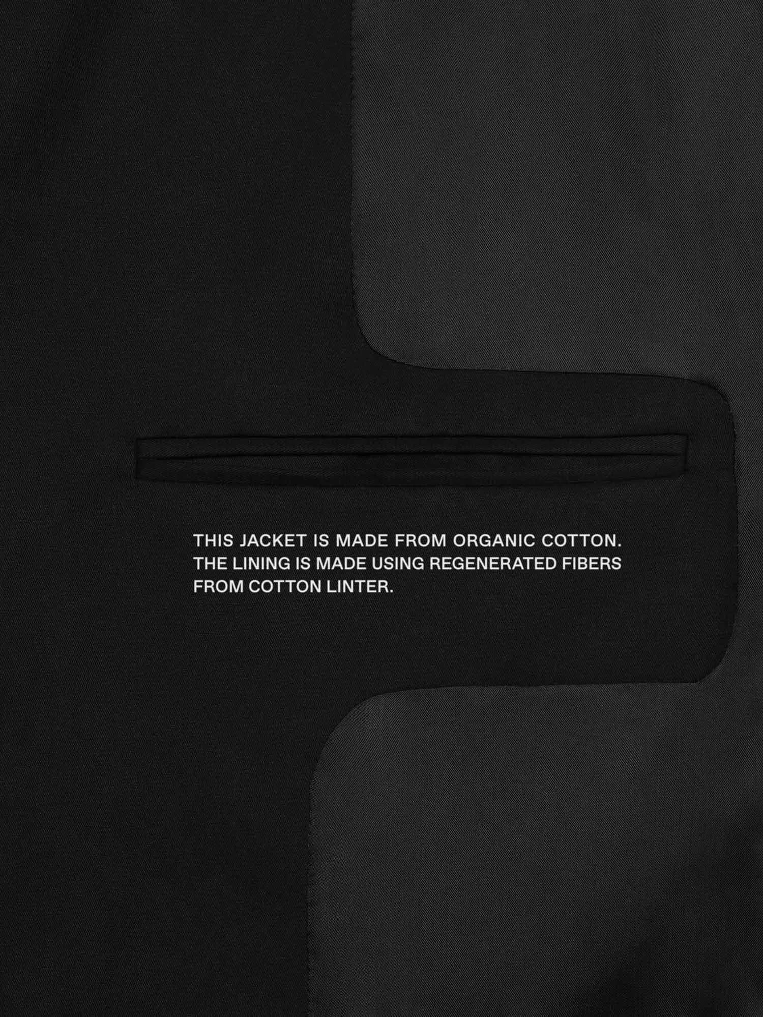 Men's Organic Cotton Oversized Tailored Blazer—black sold by Pangaia product image thumbnail 5