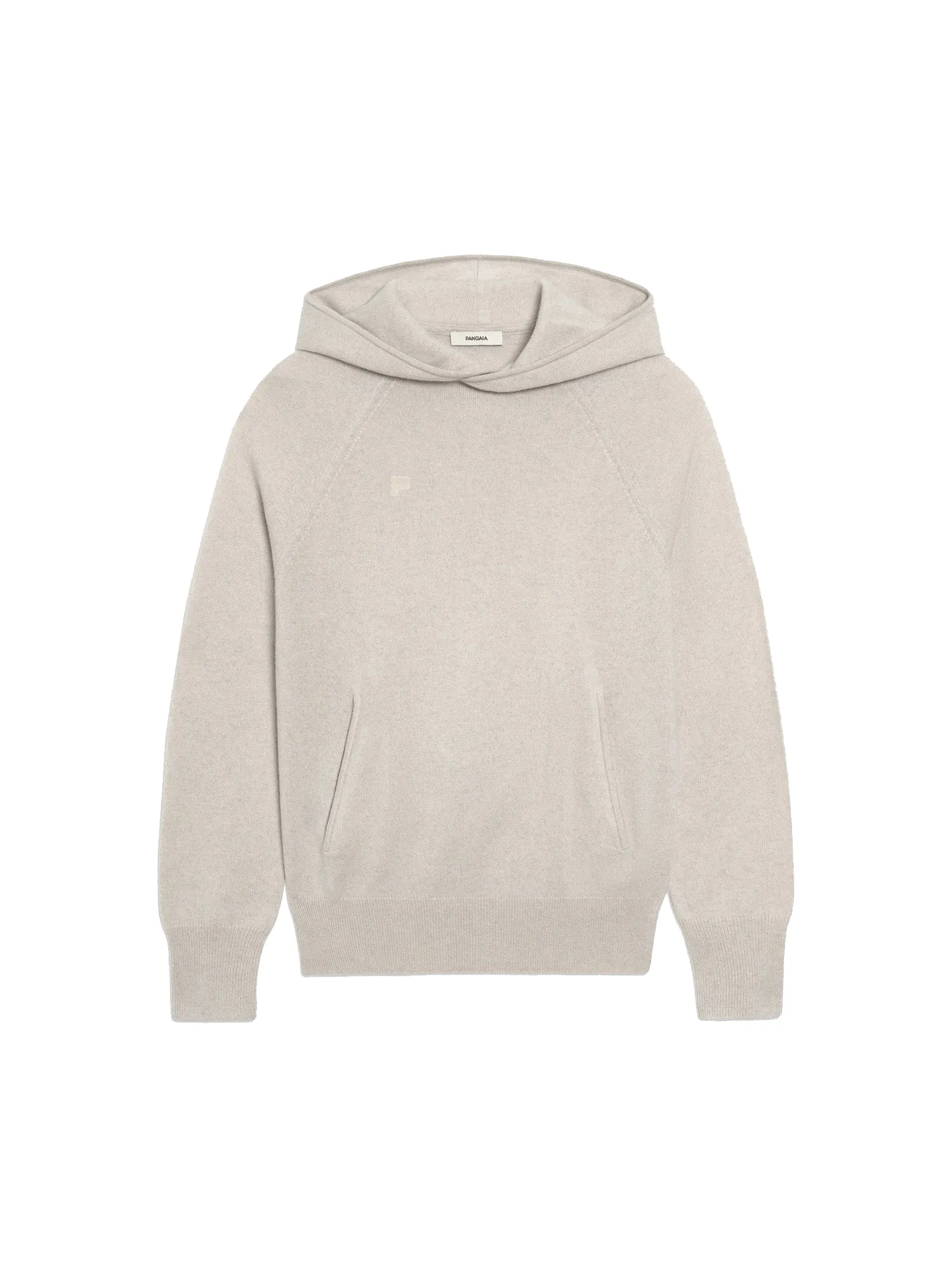 Recycled Cashmere Hoodie—oatmeal sold by Pangaia