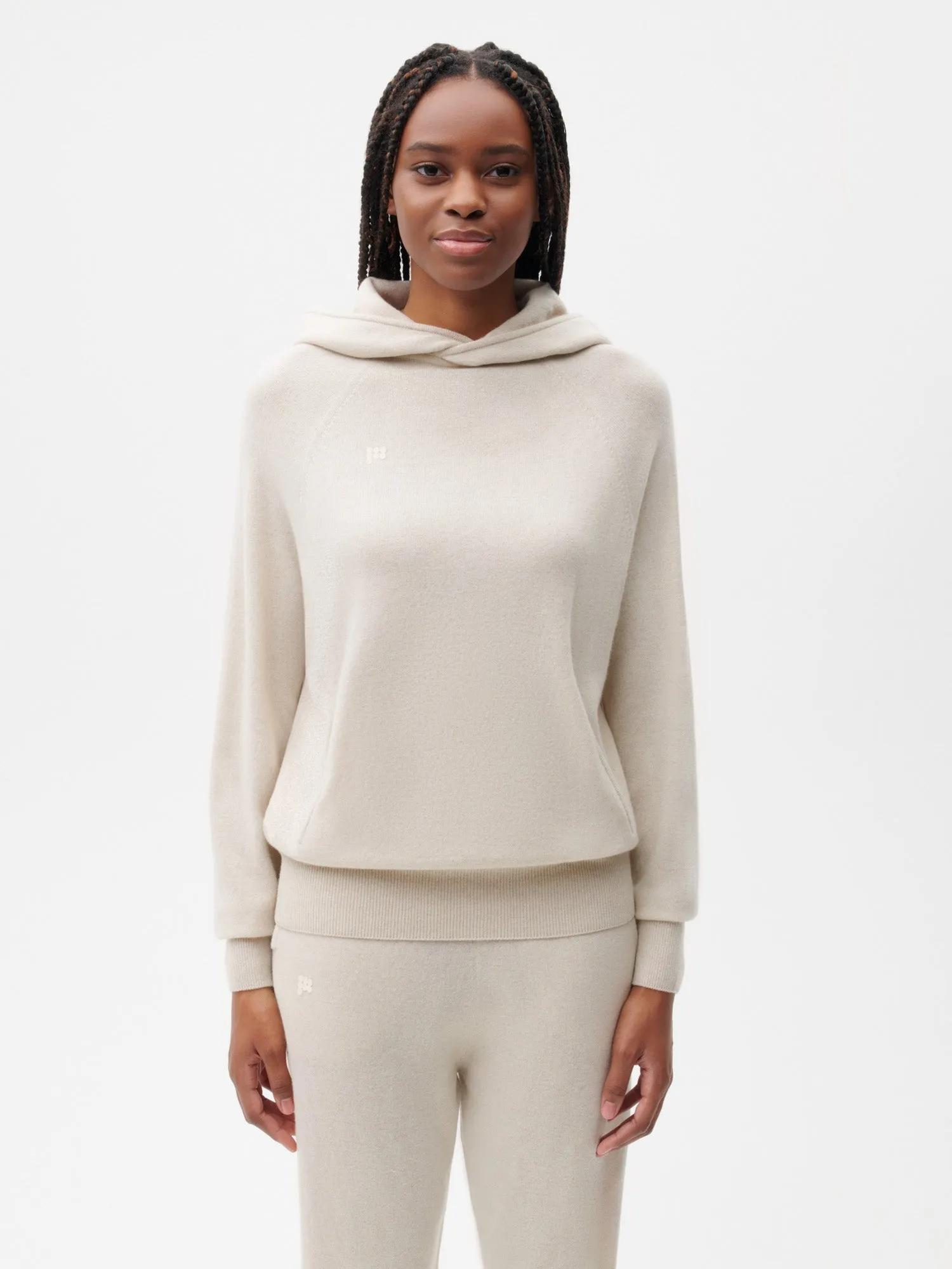 Recycled Cashmere Hoodie—oatmeal sold by Pangaia product image thumbnail 2