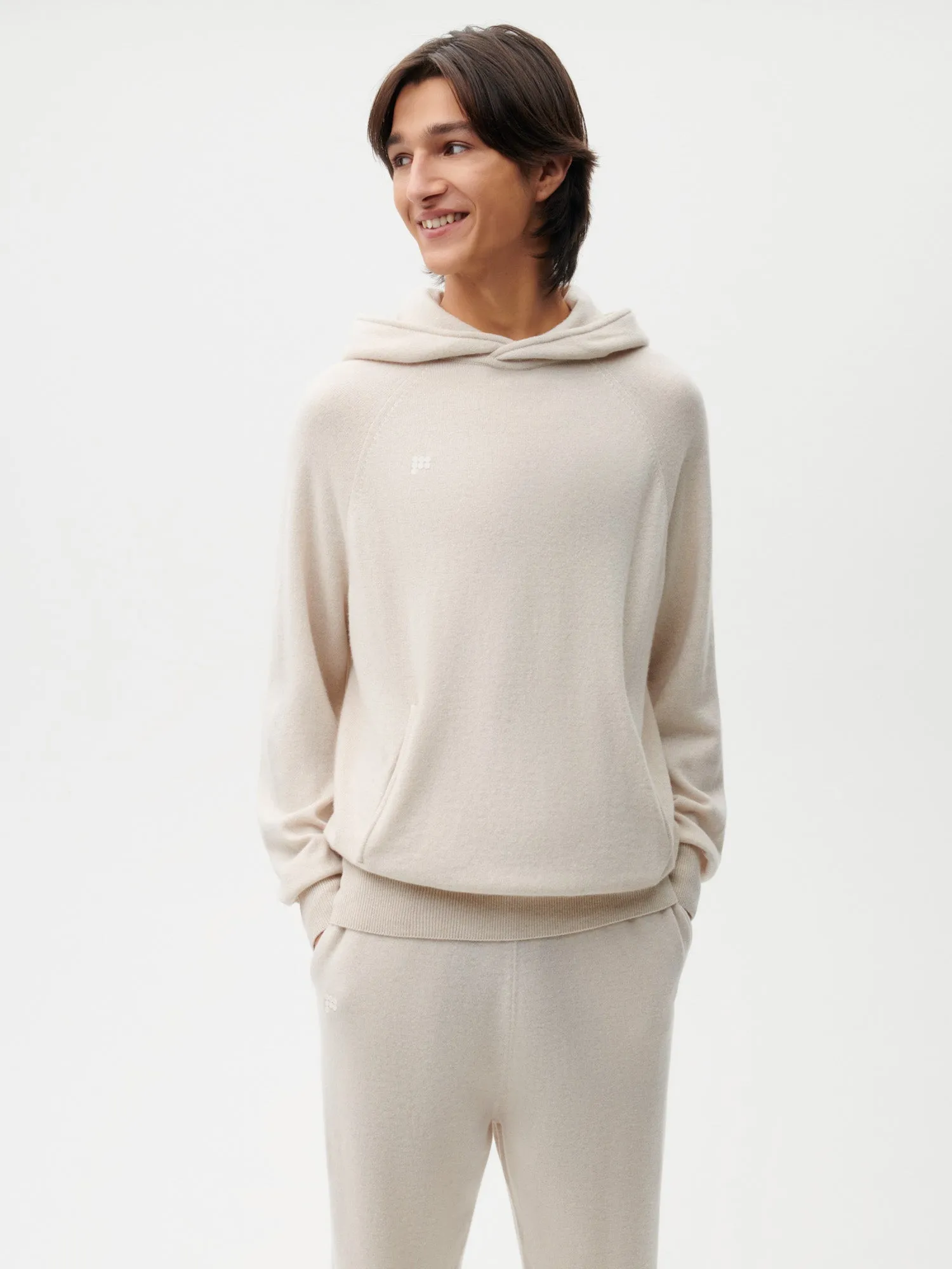 Recycled Cashmere Hoodie—oatmeal sold by Pangaia product image thumbnail 3