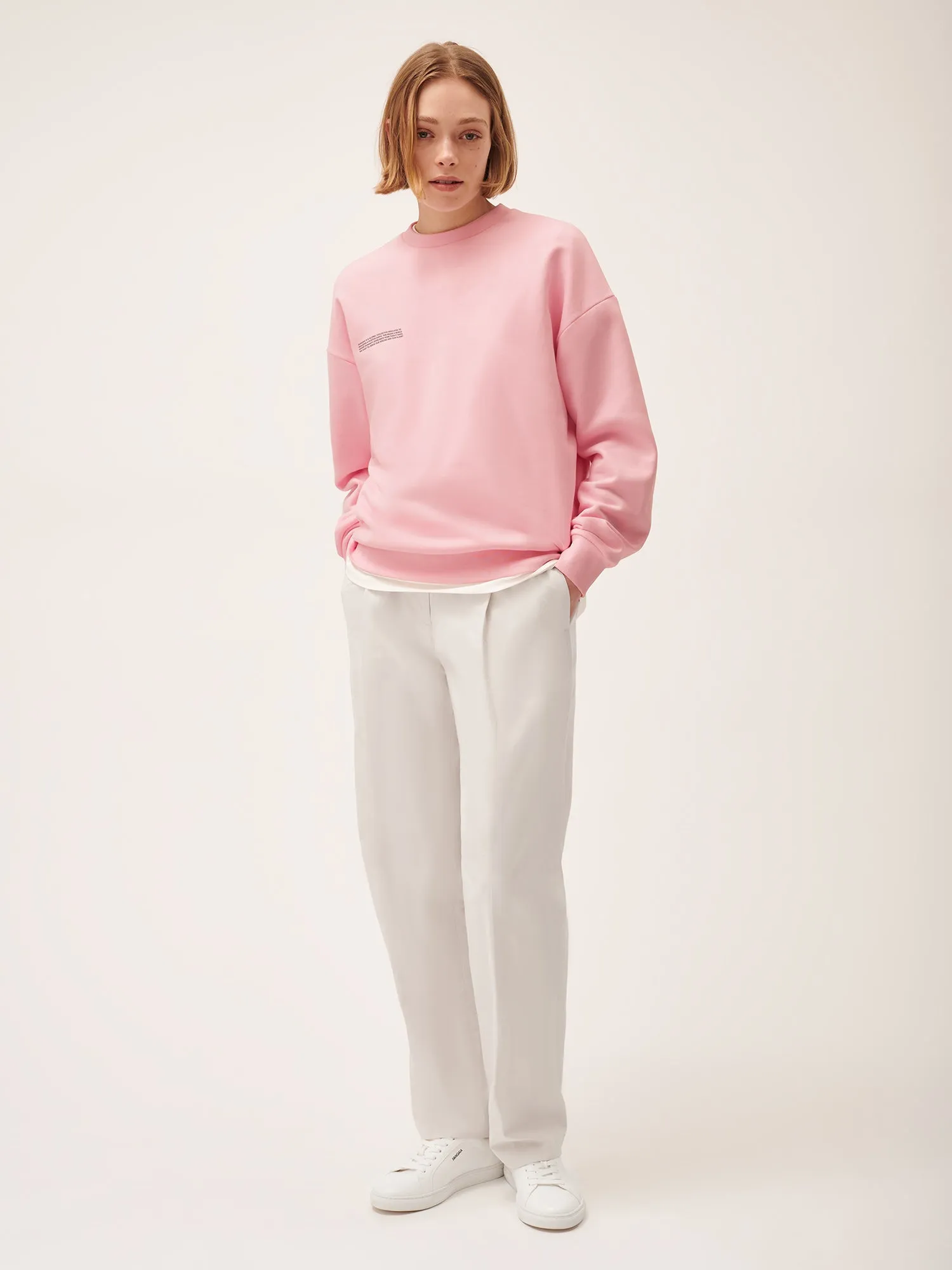 Sale Womens 365 Midweight Sweatshirt—magnolia pink sold by Pangaia product image thumbnail 4