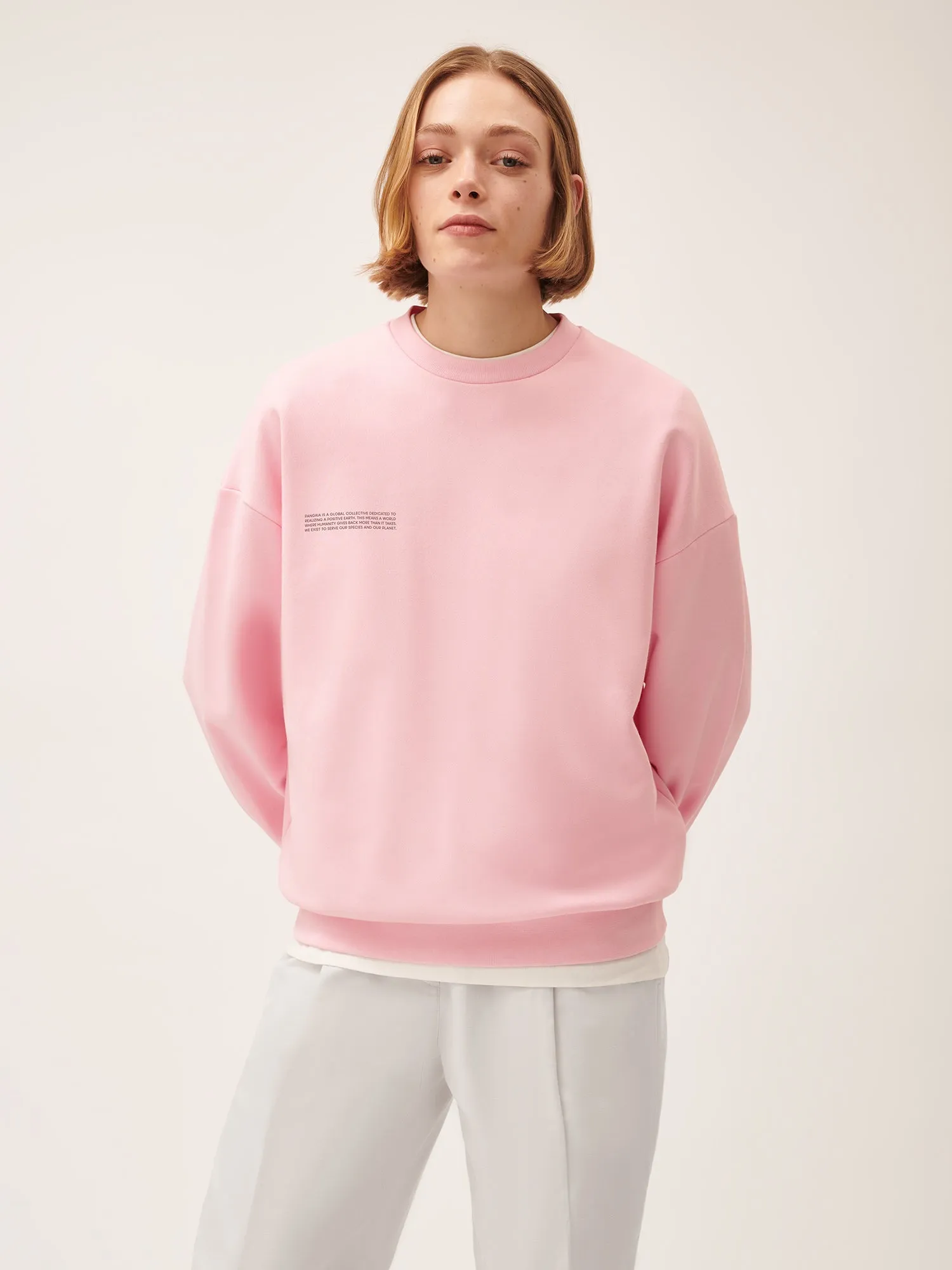 Sale Womens 365 Midweight Sweatshirt—magnolia pink sold by Pangaia product image thumbnail 3