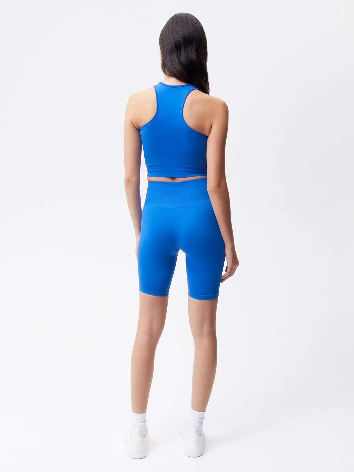 Women's Plant-Stretch Compressive Cycle Shorts—Cobalt Blue sold by Pangaia product image thumbnail 3
