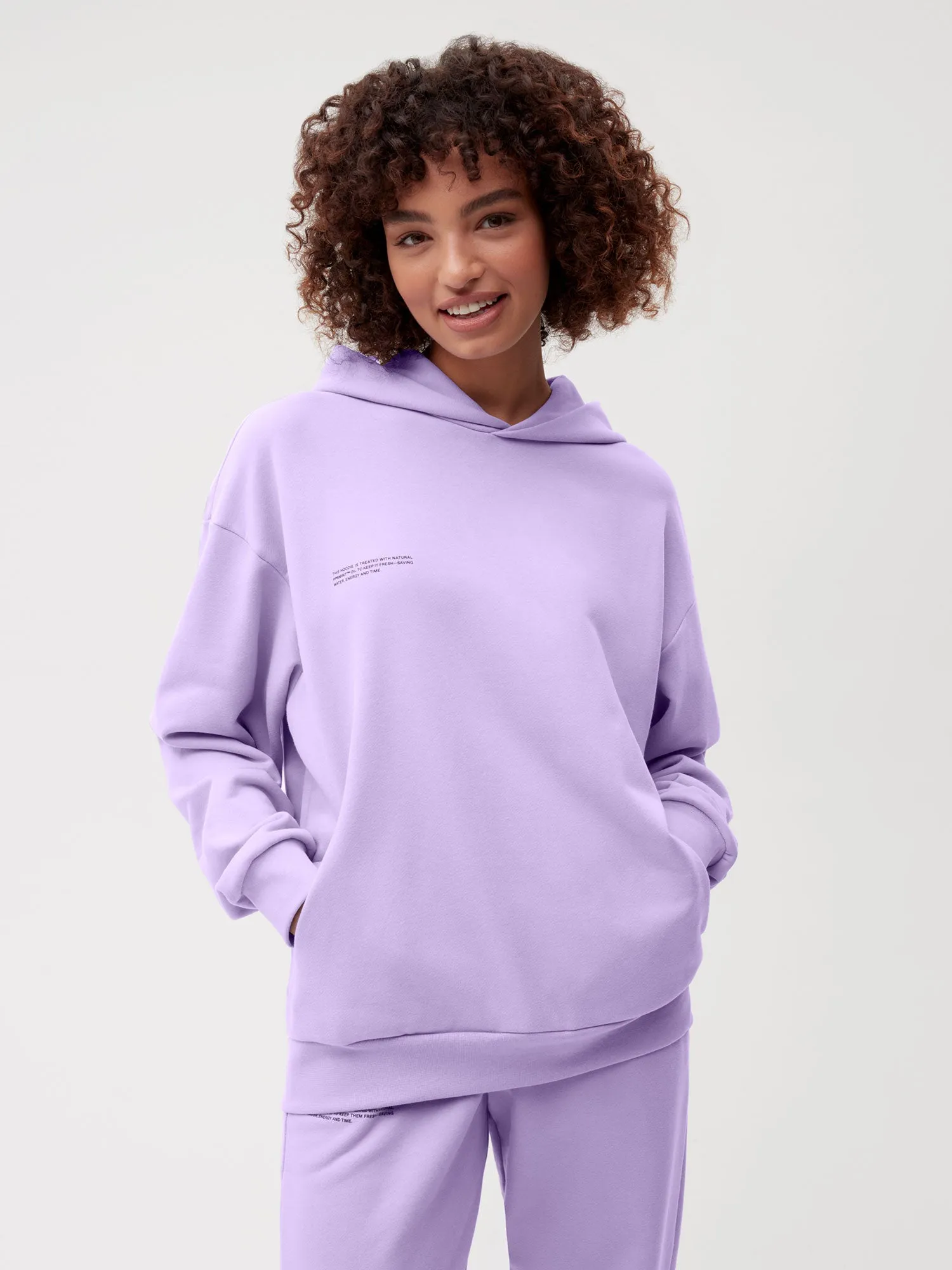 Sale Womens 365 Midweight Hoodie—Orchid Purple sold by Pangaia product image thumbnail 2