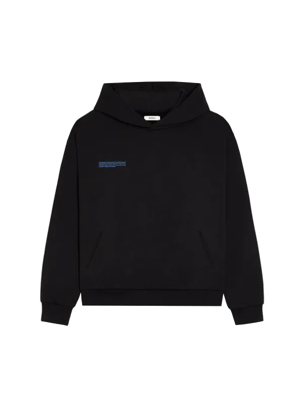 Womens In Conversion Cotton Hoodie—black sold by Pangaia