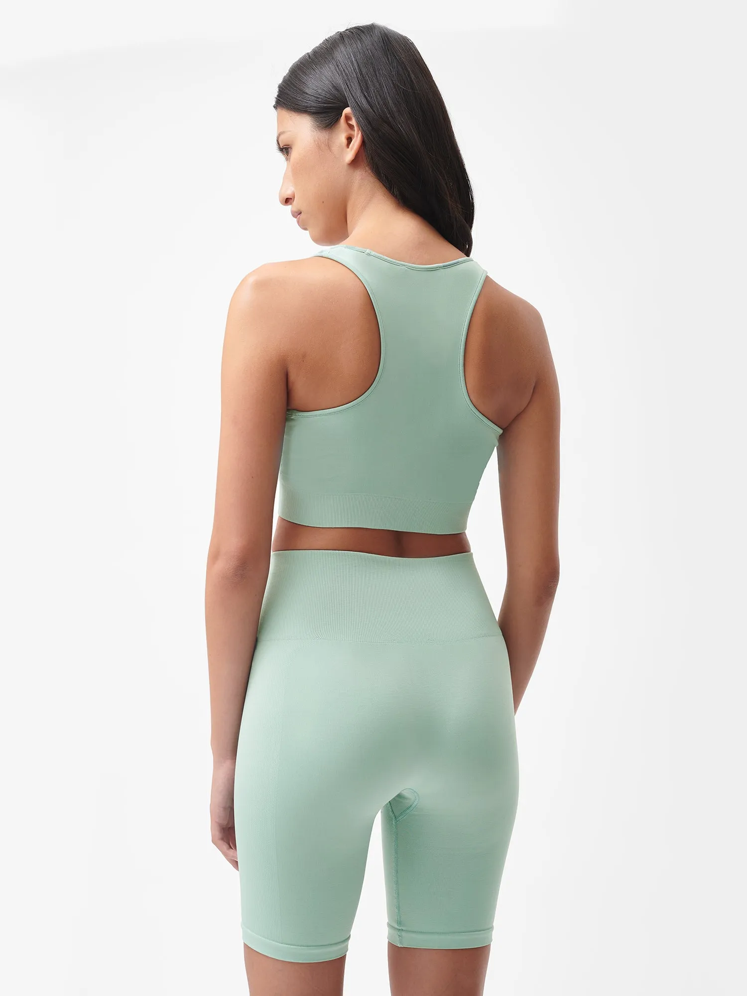 Womens Plant-Stretch Compressive Sports Bra—Eucalyptus Blue sold by Pangaia product image thumbnail 3