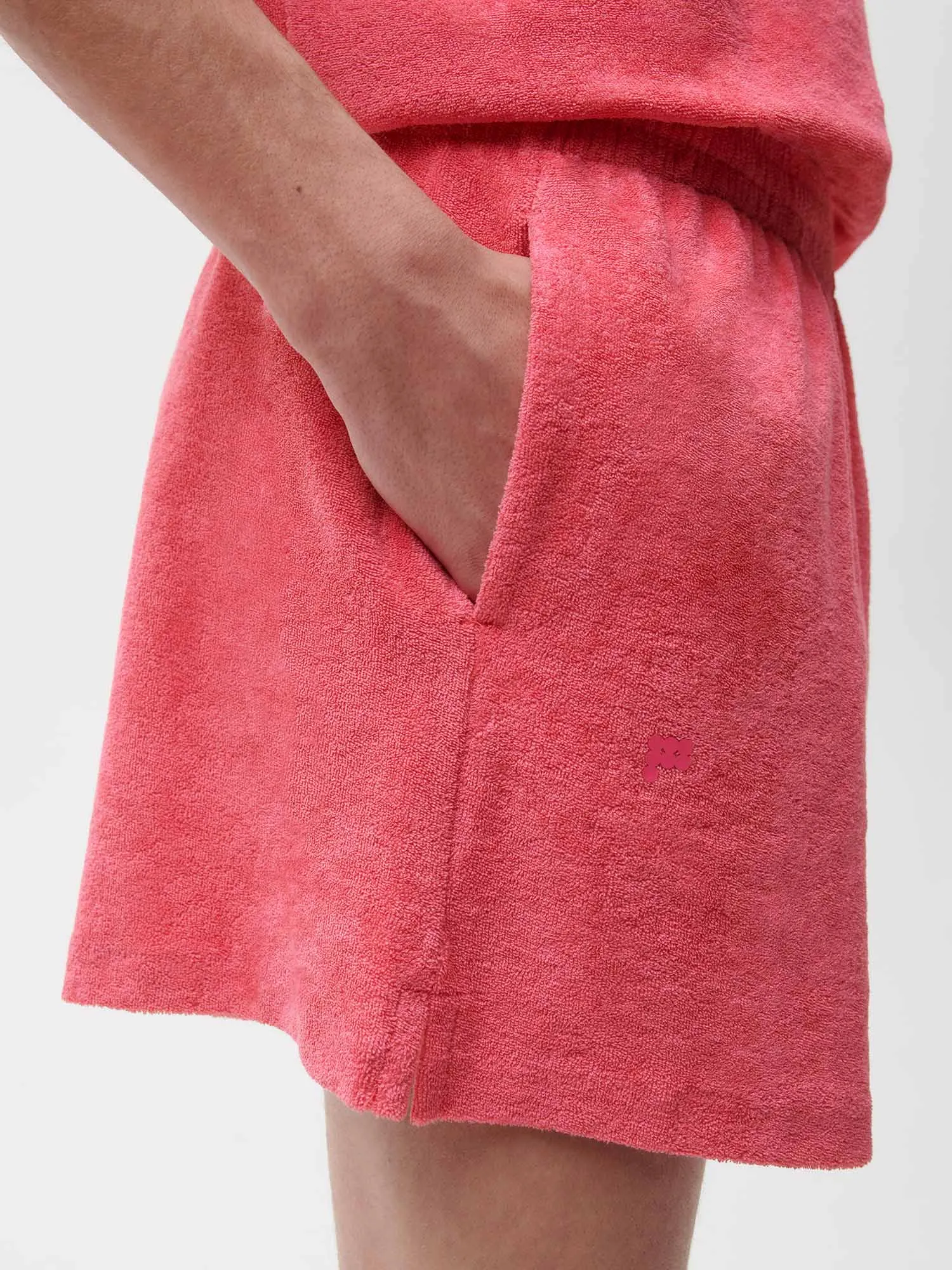 Archive Towelling Shorts—lotus pink sold by Pangaia product image thumbnail 5