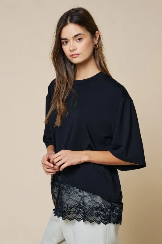 The black tie tee(more colors) sold by paper doll product image thumbnail 4