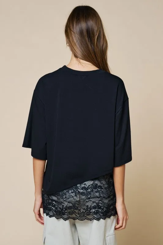 The black tie tee(more colors) sold by paper doll product image thumbnail 3