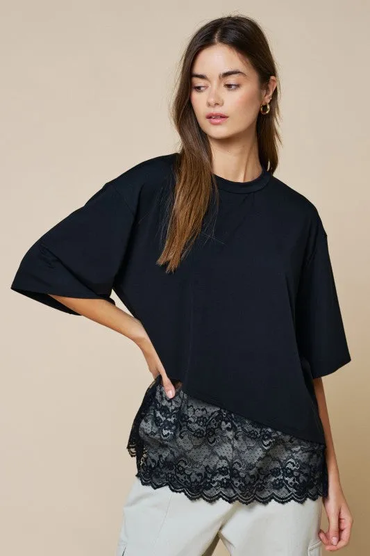 The black tie tee(more colors) sold by paper doll product image thumbnail 2