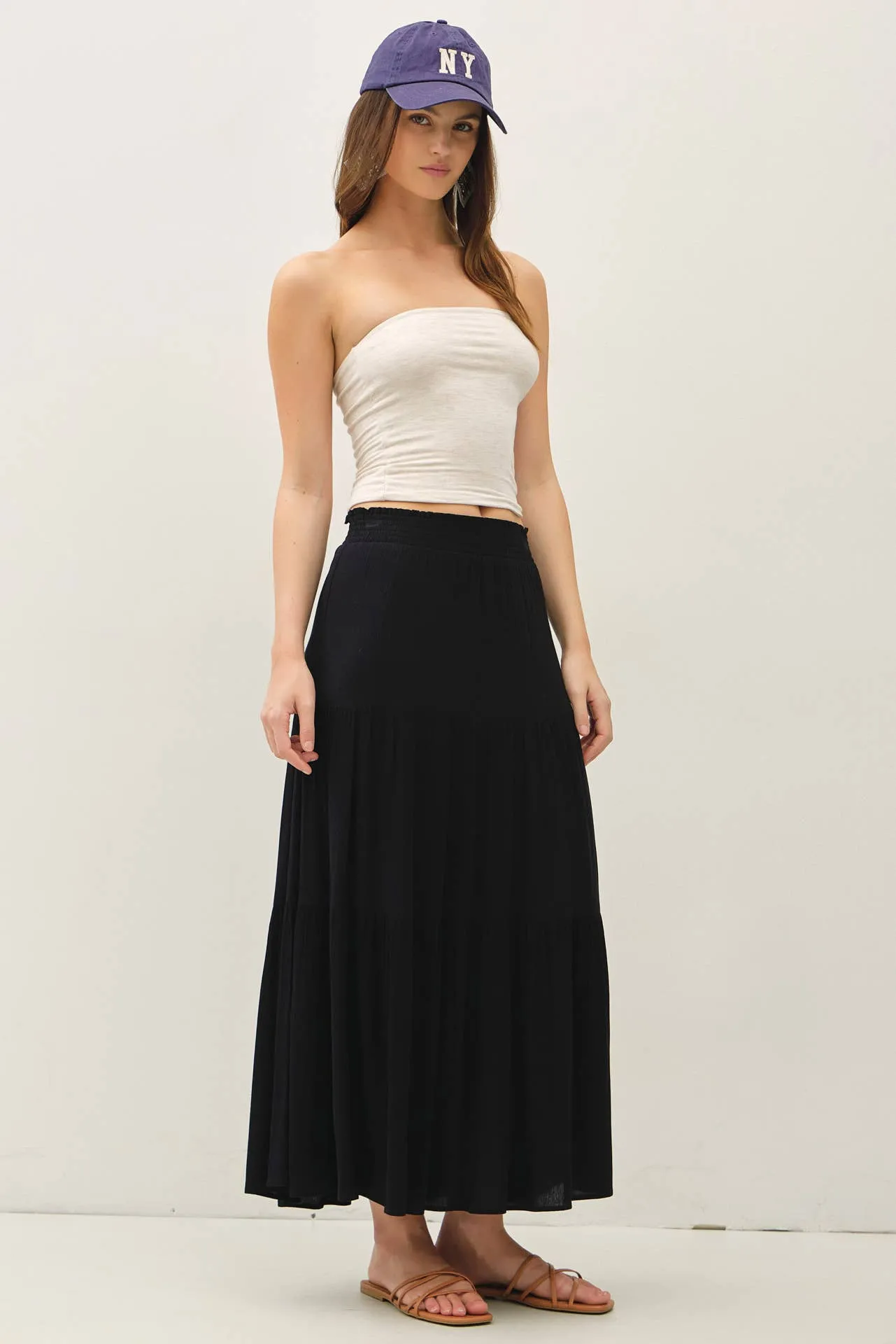 Zoe tiered midi skirt sold by paper doll product image thumbnail 3