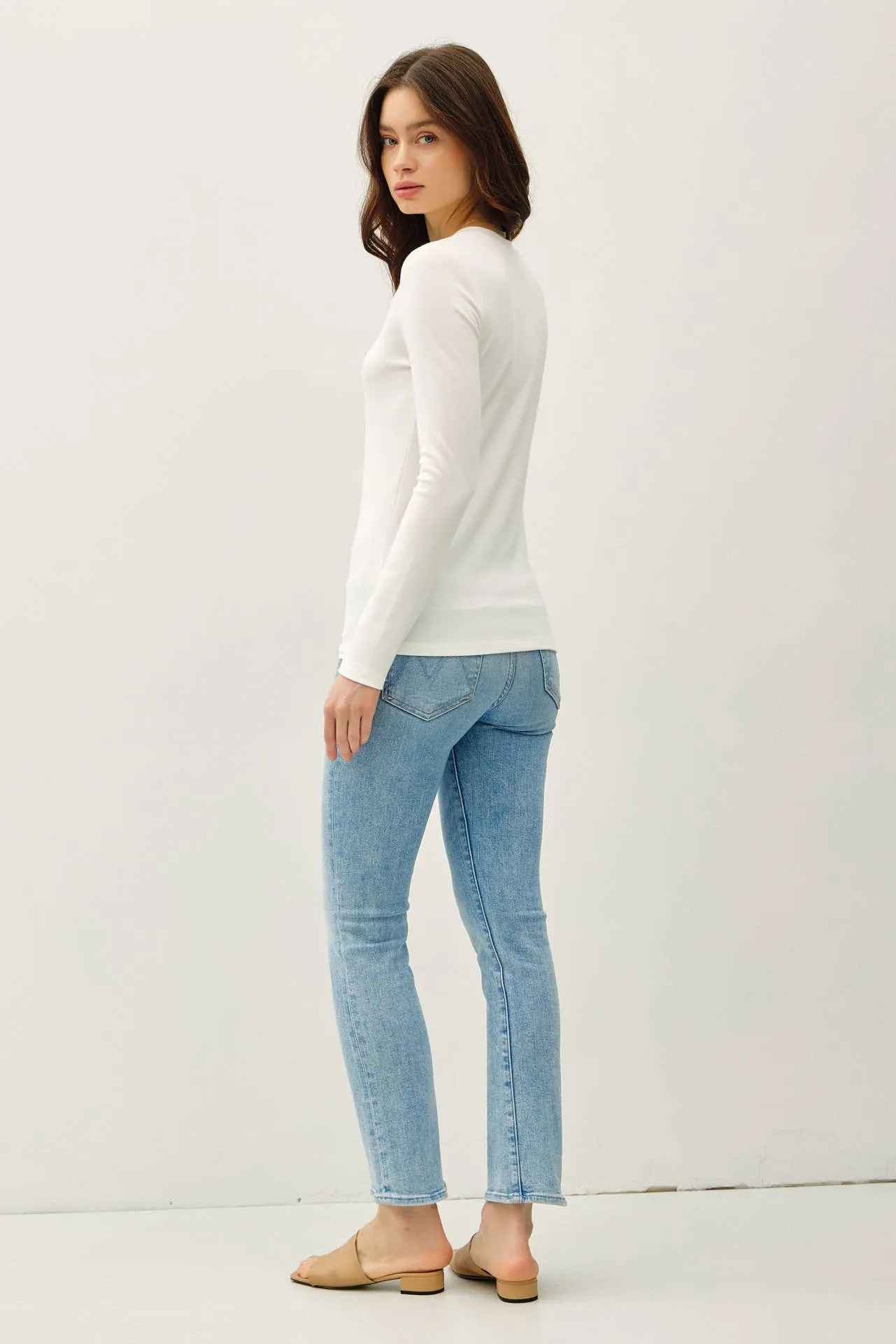 ULTRA SOFT BASICS LONGLEEVE HENLEY TOP sold by paper doll product image thumbnail 4