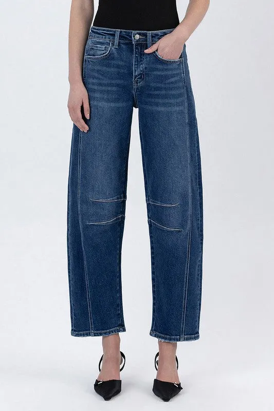 Kari slim barrel jeans in dark wash sold by paper doll product image thumbnail 2