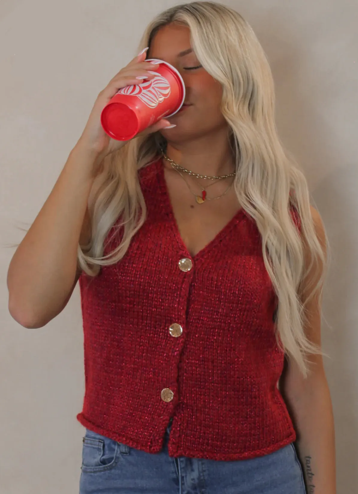 Rosie knit top sold by paper doll