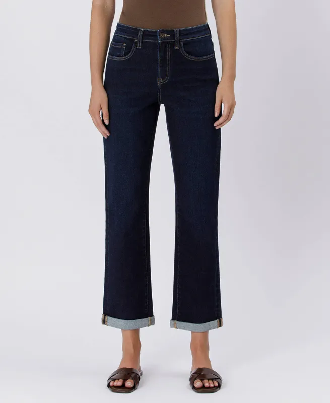 Bella CUFFED CROP STRAIGHT JEANS made by Flying Monkey