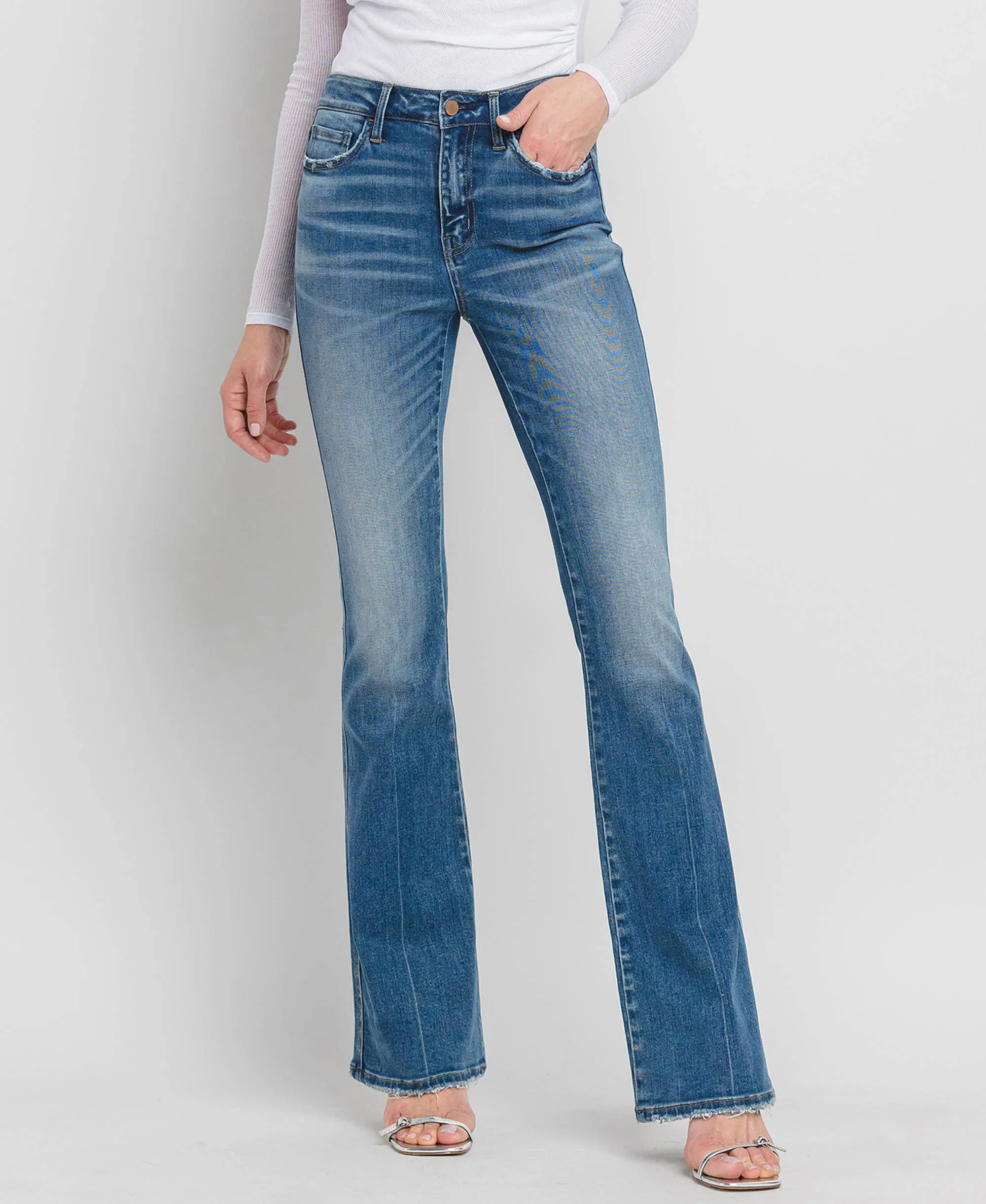 Beyond blue bootcut jeans sold by paper doll