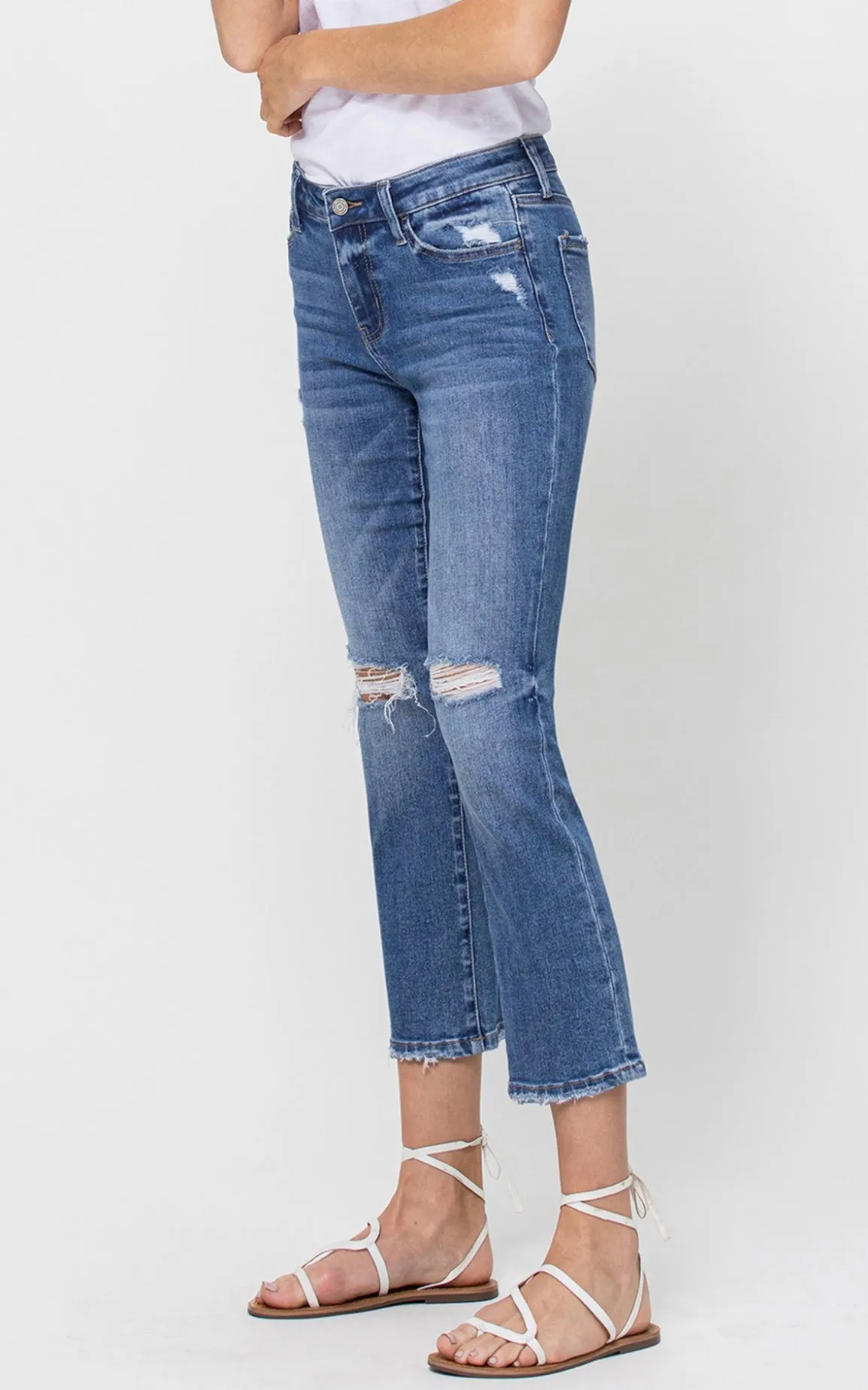 Carlene jeans in distressed blue sold by paper doll product image thumbnail 3