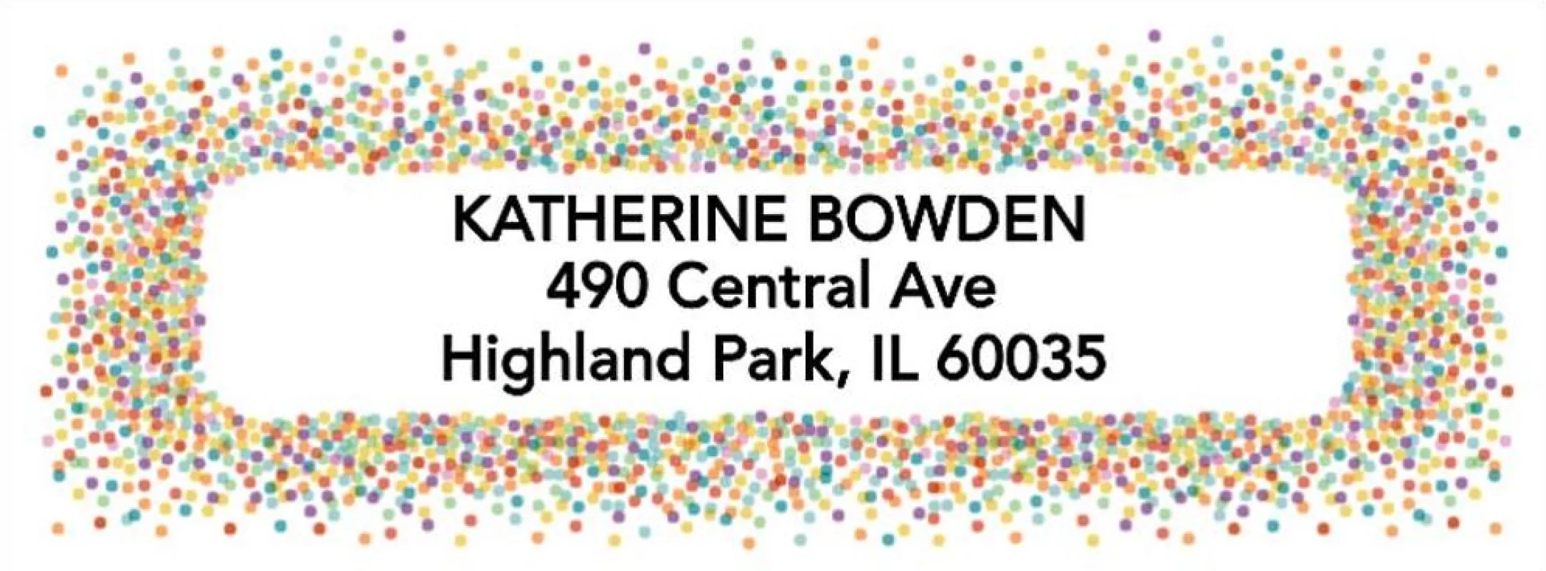Colorful Confetti Return Address Label sold by Paper Source