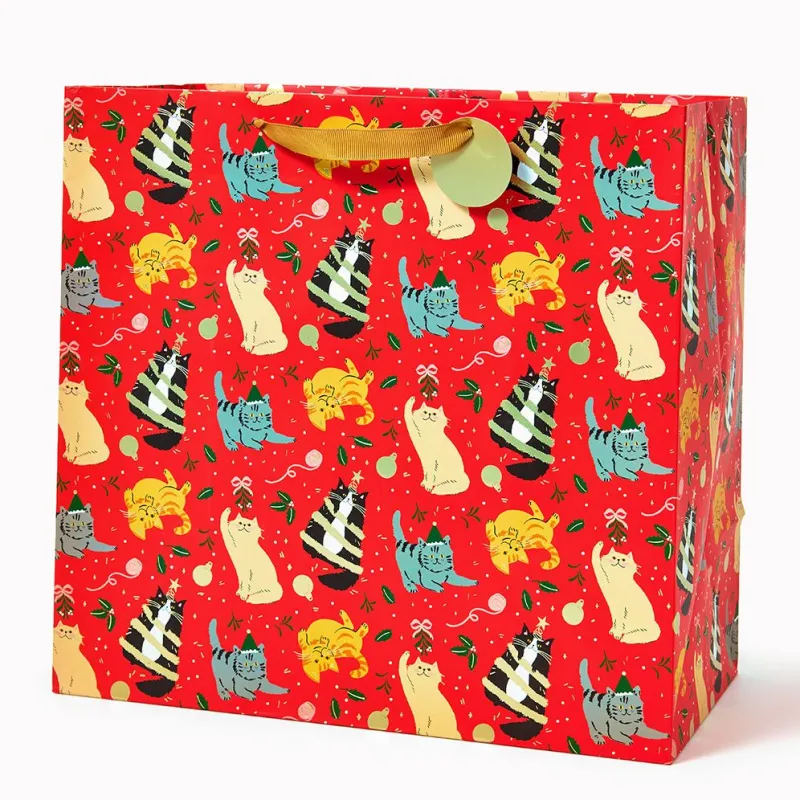 Christmas Cats Large Gift Bag sold by Paper Source