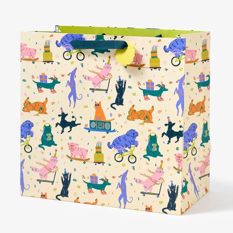 Party Animals Large Gift Bag sold by Paper Source