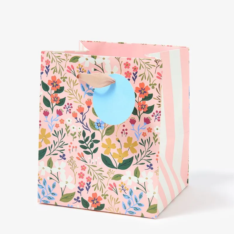 Pink Primrose Small Square Gift Bag sold by Paper Source