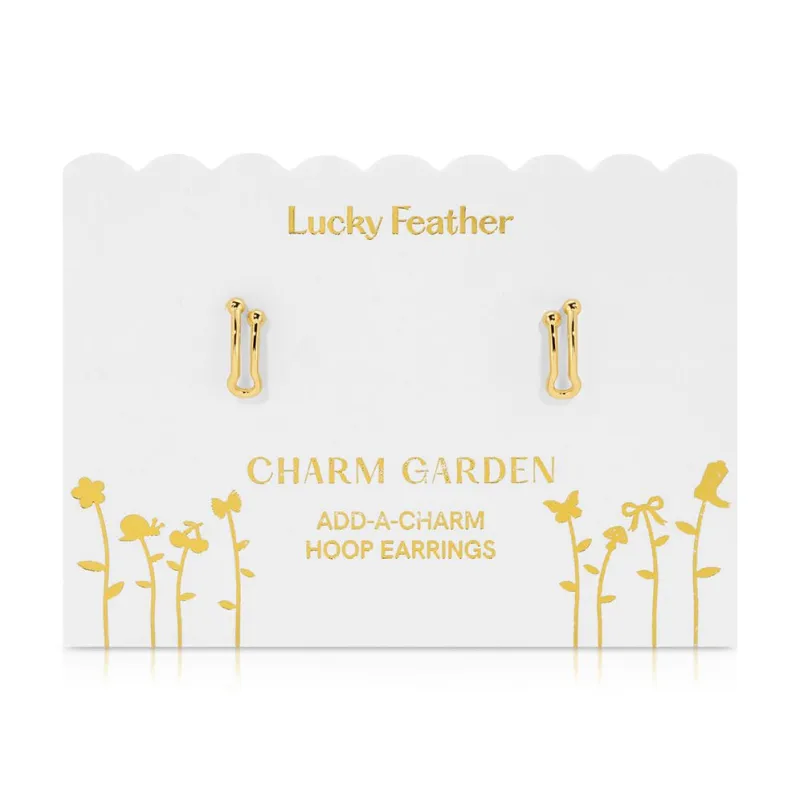Charm Garden - Hoop Earrings- Gold made by Paper Source