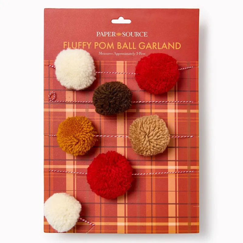 Fluffy Pom Ball Garland made by Paper Source