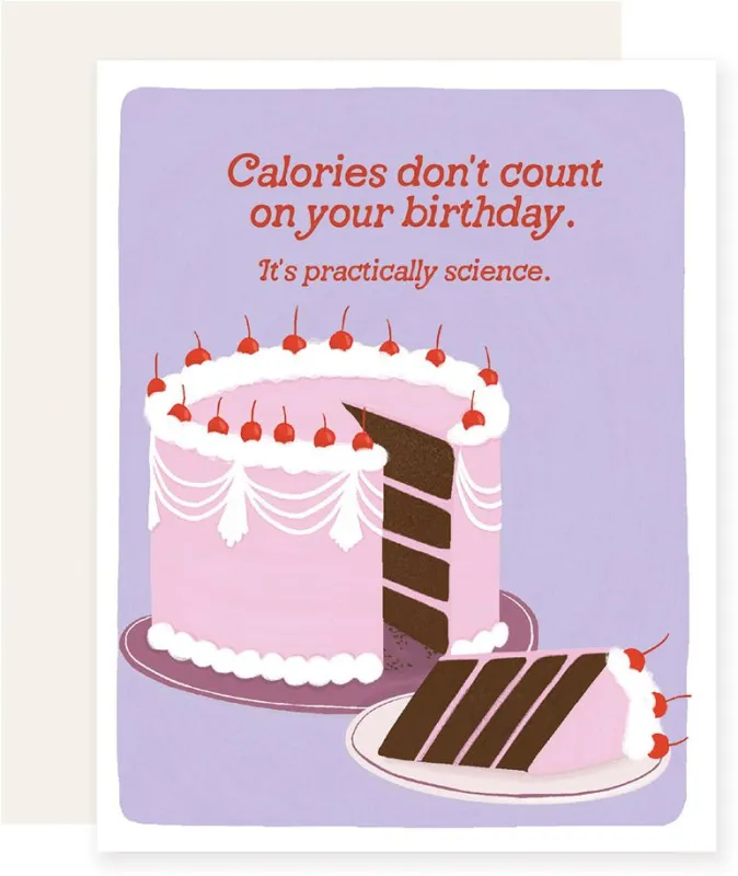 Calories Birthday Card sold by Paper Source
