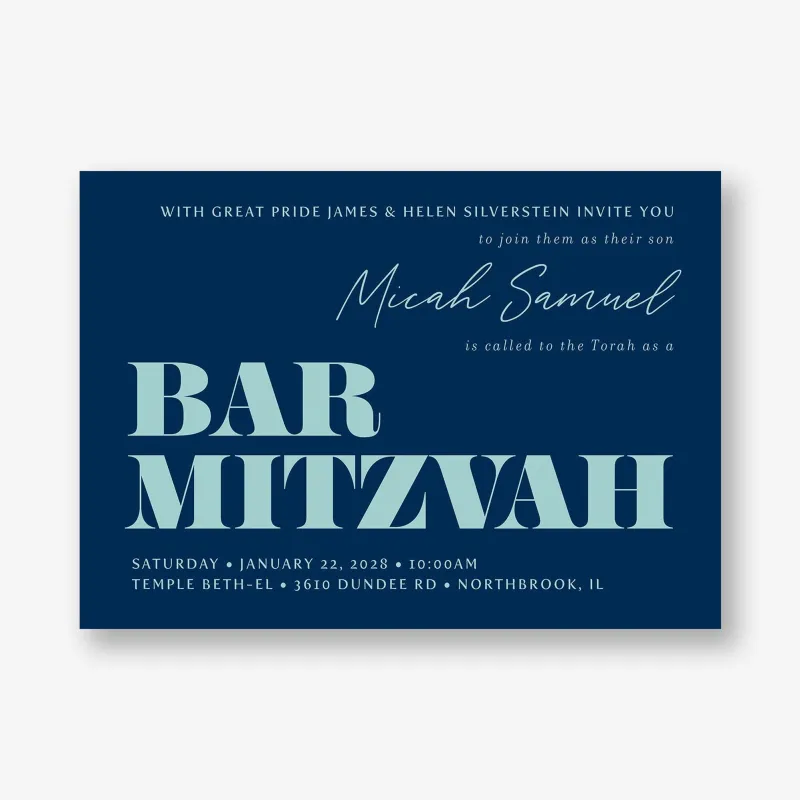 Bold Type Bar Mitzvah Invitation made by Paper Source