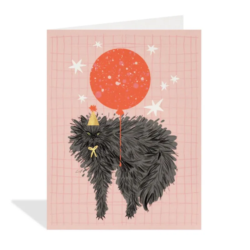 Balloon Cat Birthday Card sold by Paper Source