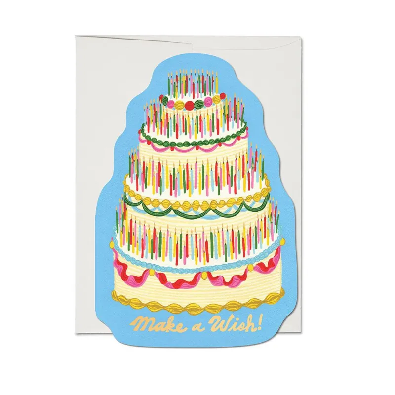 Make a Wish Diecut Cake Birthday Card sold by Paper Source