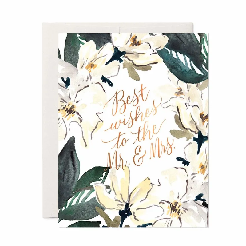 Magnolia Mr. & Mrs. Wedding Card made by Paper Source