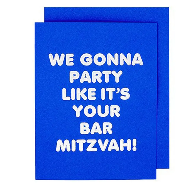 Party Like It's Your Bar Mitzvah Greeting Card sold by Paper Source