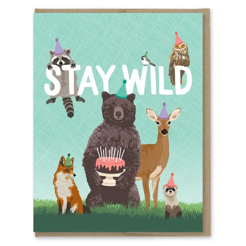 Stay Wild Birthday Card sold by Paper Source