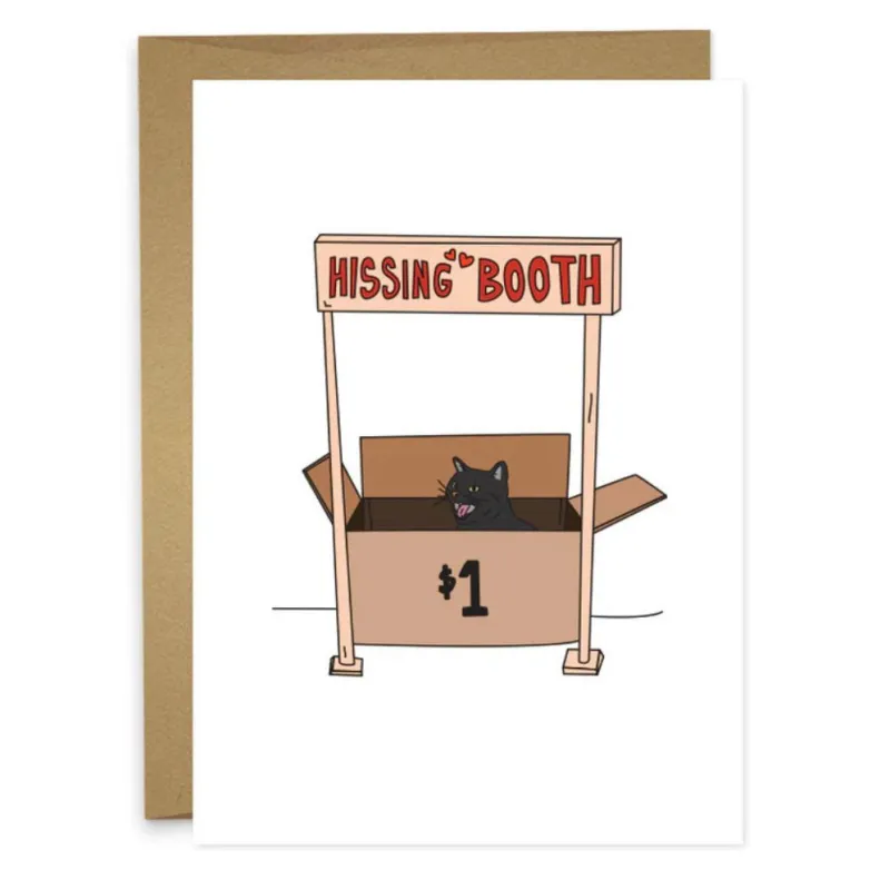 Hissing Booth Humor Greeting Card sold by Paper Source
