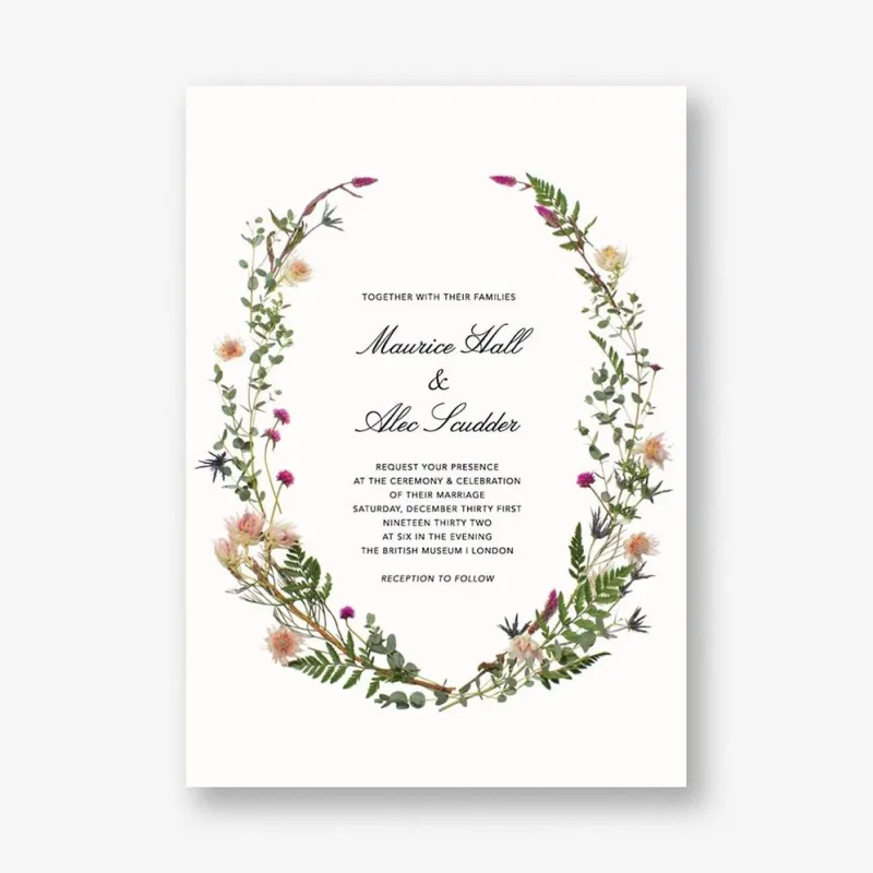 Fleurs Sauvages Wedding Invitation sold by Paper Source