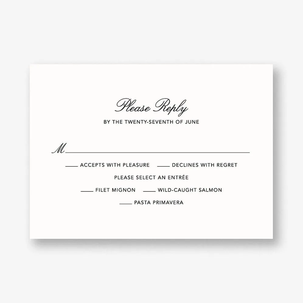 Devonshire Response Card sold by Paper Source